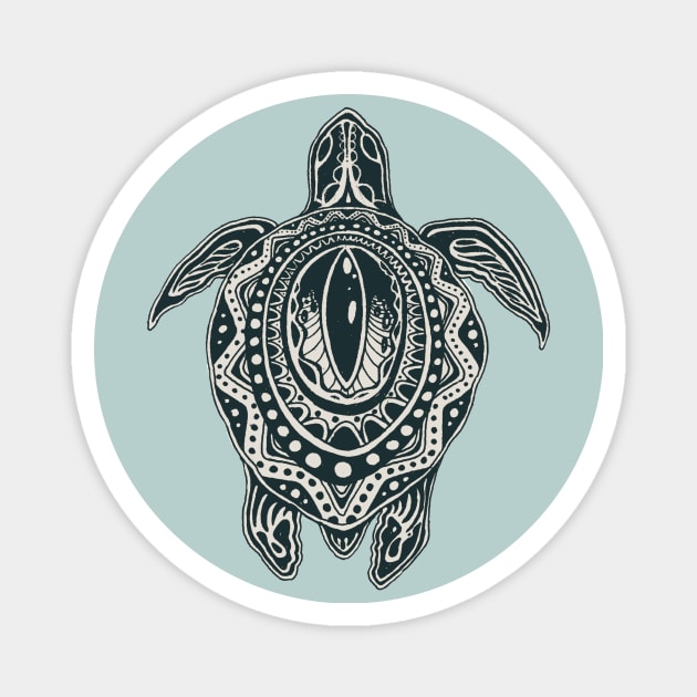 All Seeing Turtle Magnet by HenryBennettArt